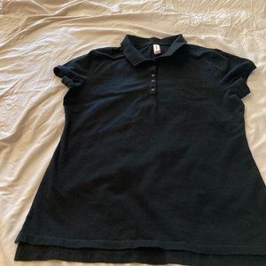 Women's Black Polo Shirt XXL